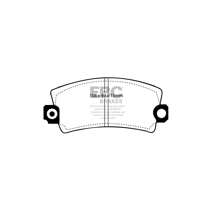 EBC PD01KF1186 Peugeot 305 Greenstuff Front Brake Pad & Plain Disc Kit  2 | ML Performance UK Car Parts