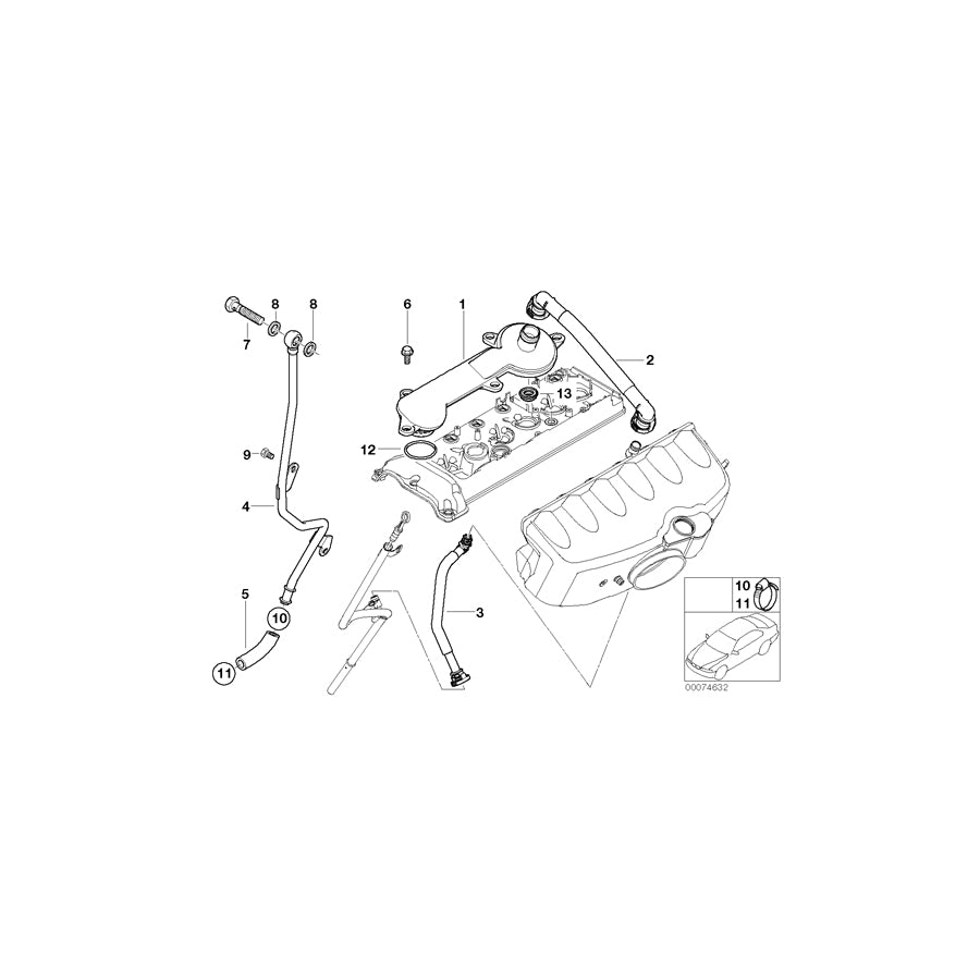 Genuine BMW 11157832119 E46 E86 E36 Profile-Gasket (Inc. Z3 M, Z4 M3.2 & M3) | ML Performance UK Car Parts