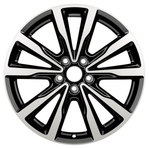 GENUINE FORD 2419436 x4 SET OF 4 KUGA ALLOY WHEEL 18" 5 X 2-SPOKE V DESIGN, BLACK MACHINED 09/2016 - 11/2019 | ML Performance UK