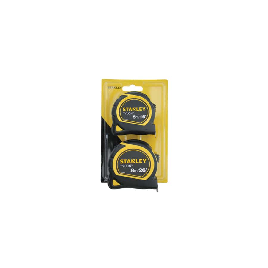 STANLEY® STA998985 Tylon Pocket Tapes 5m/16ft + 8m/26ft (Twin Pack) | ML Performance UK