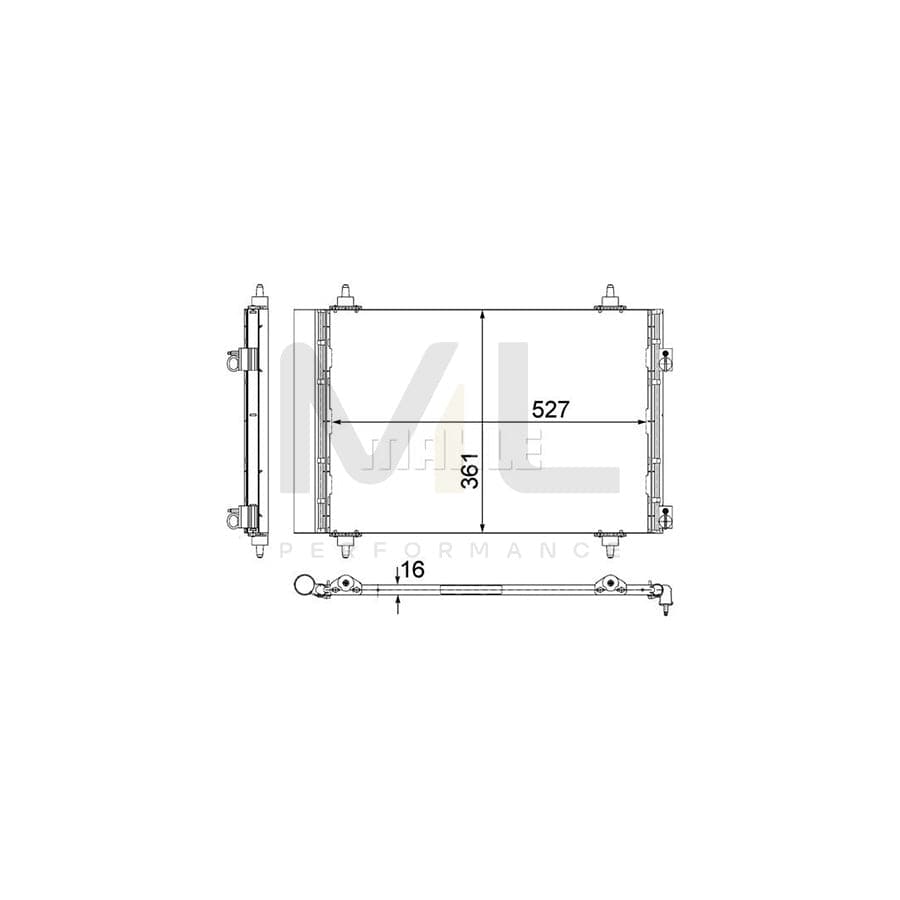 MAHLE ORIGINAL AC 554 000P Air conditioning condenser with dryer | ML Performance Car Parts