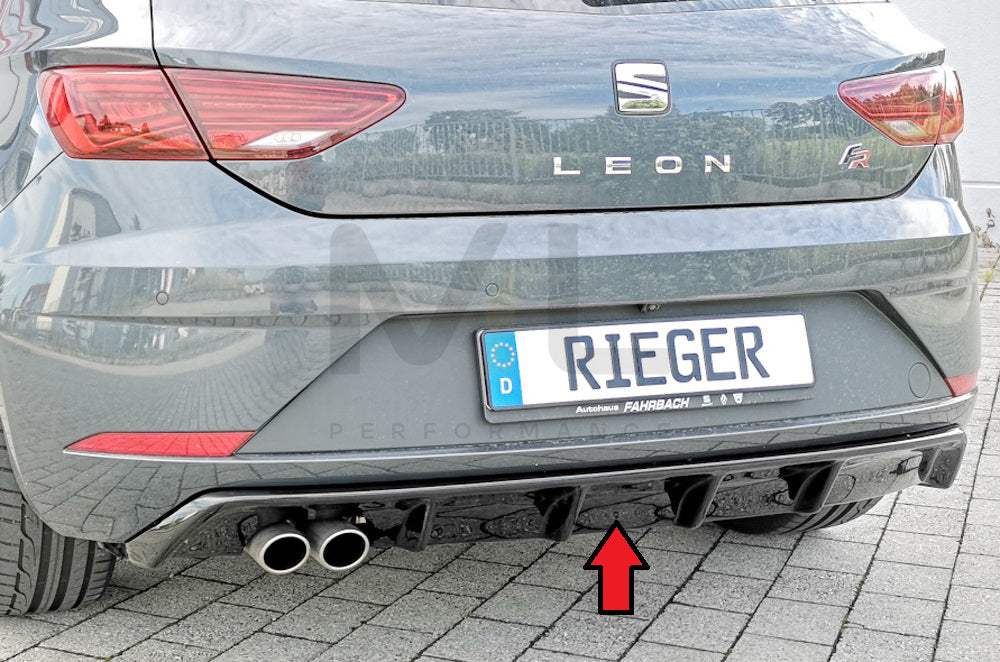 Rieger 00088132 SEAT 5F Leon FR Rear Diffuser 1 | ML Performance UK Car Parts