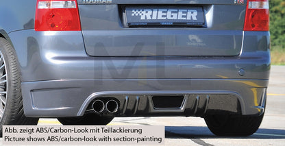 Rieger 00059211 VW 1T Touran Rear Diffuser - Carbon-Look 1 | ML Performance UK Car Parts