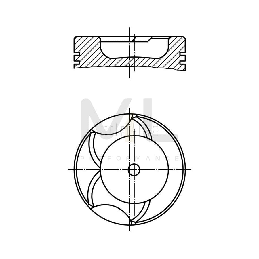 MAHLE ORIGINAL 014 65 03 Piston 82,001 mm, without cooling duct | ML Performance Car Parts