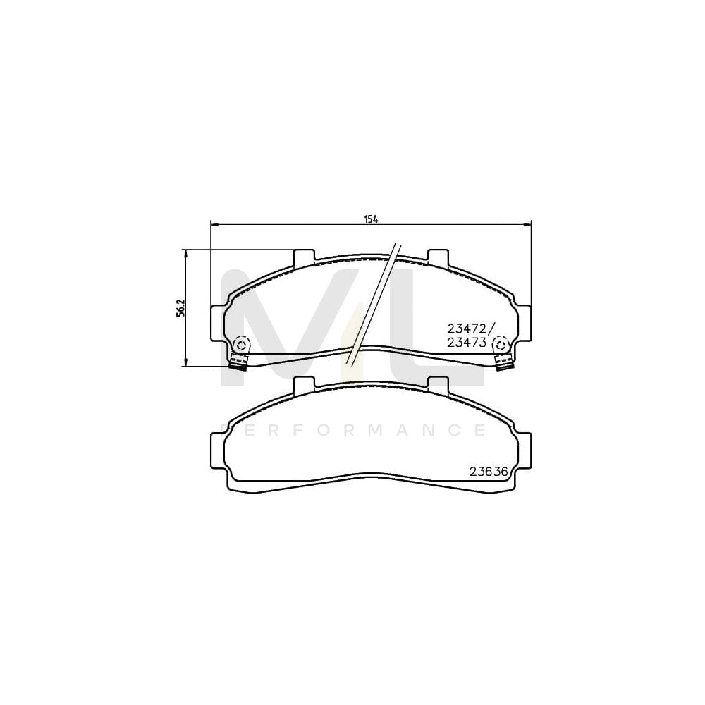 Hella 8DB 355 009-941 Brake Pad Set With Acoustic Wear Warning | ML Performance Car Parts