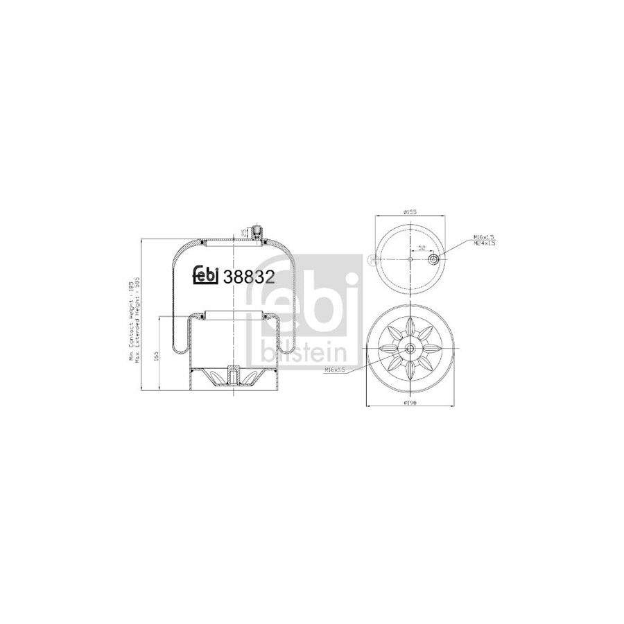 Febi Bilstein 38832 Boot, Air Suspension