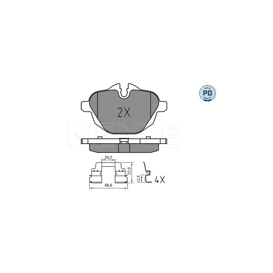 Meyle 025 245 6118/Pd Brake Pad Set