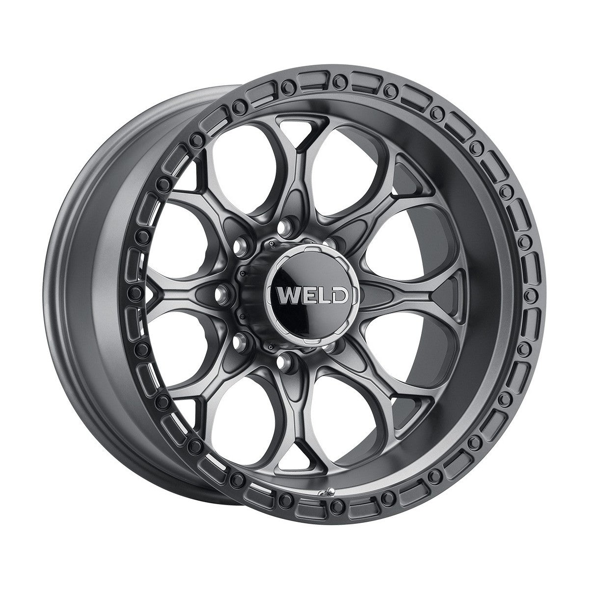 Weld W10700082476 Ledge 8 W107 Wheel 20x10 8x165.1 ET-18 BS4.75 Satin Gunmetal - Satin Black