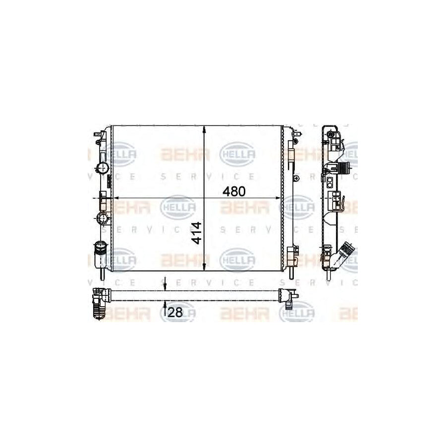 Hella 8MK 376 719-671 Engine Radiator