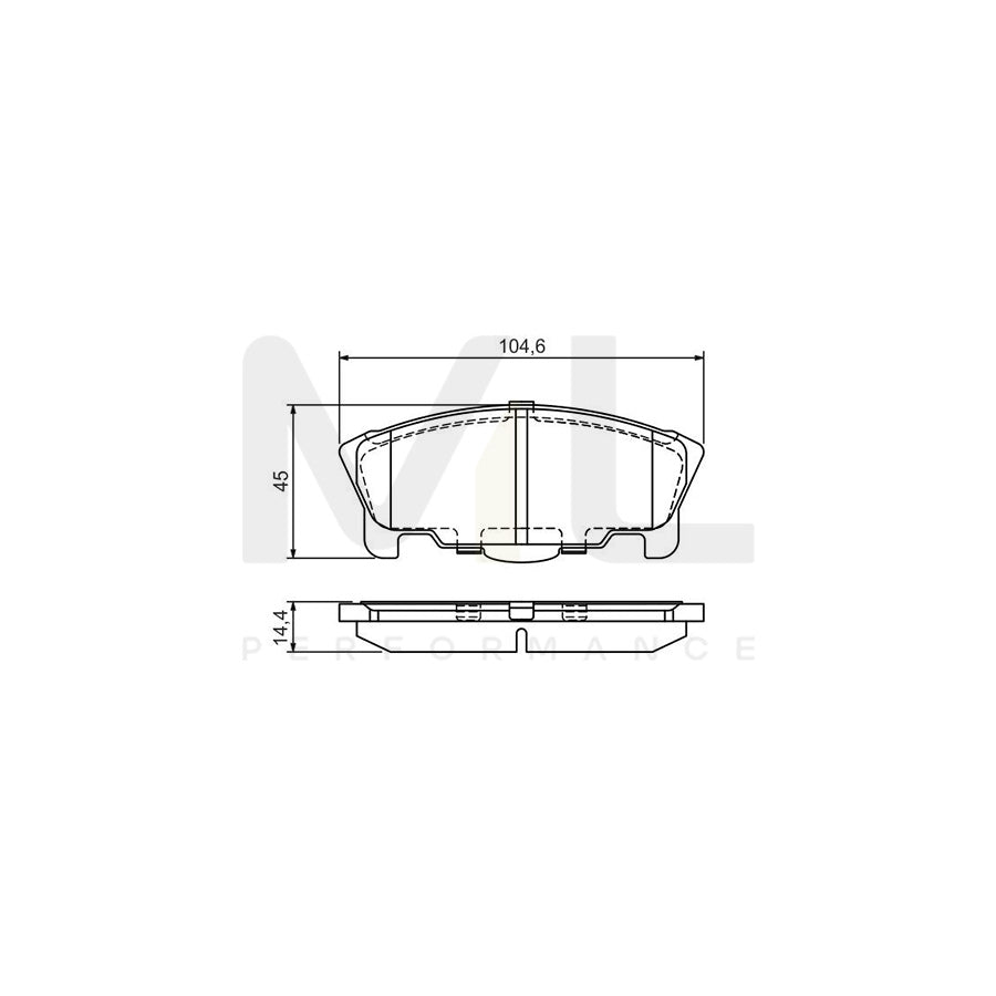 Bosch 0986424737 Brake Pad Set For Daihatsu Move (L6_) With Anti-Squeak Plate BP446 | ML Performance Car Parts