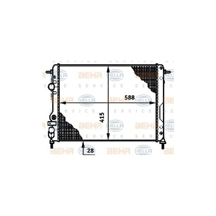 Hella 8MK 376 719-664 Engine Radiator