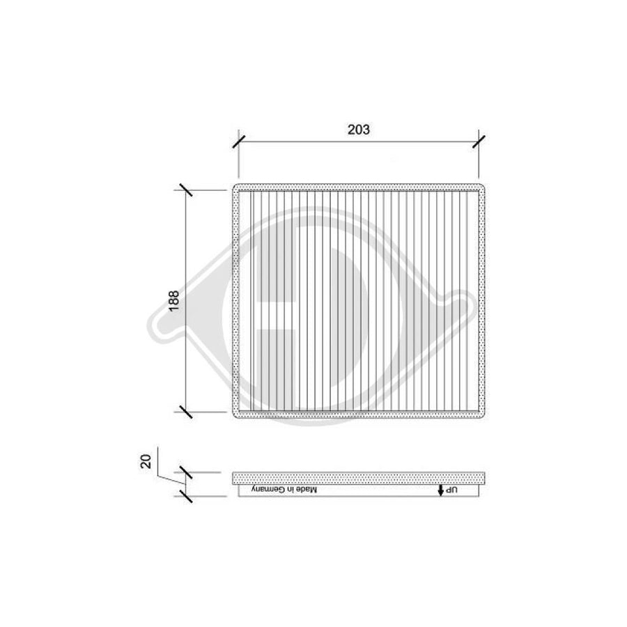 DIEDERICHS DCI0200 Pollen Filter For Chevrolet Spark | ML Performance UK Car Parts