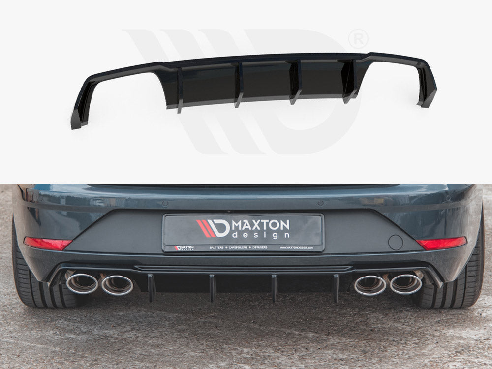 Maxton Design SE-LE-3F-CU-ST-RS2T-O_O Rear Valance V3 Seat Leon MK3.5 Cupra Estate (2017-2019) | ML Performance UK Car Parts