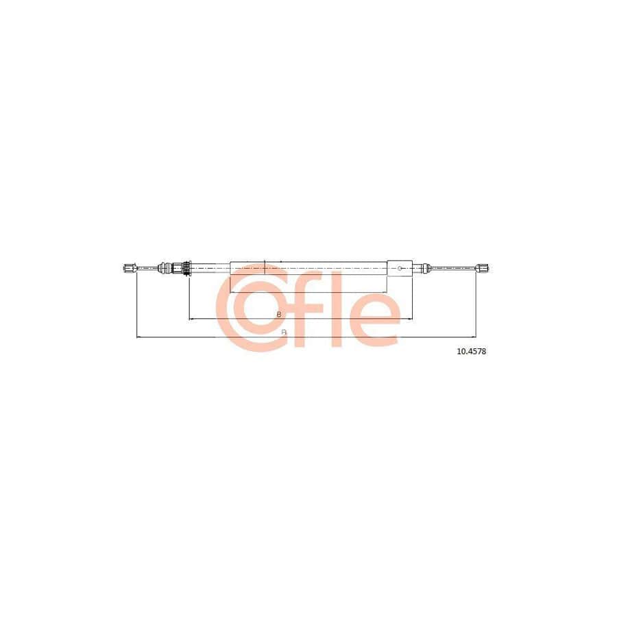 Cofle 10.4578 Hand Brake Cable For Citroën Xsara