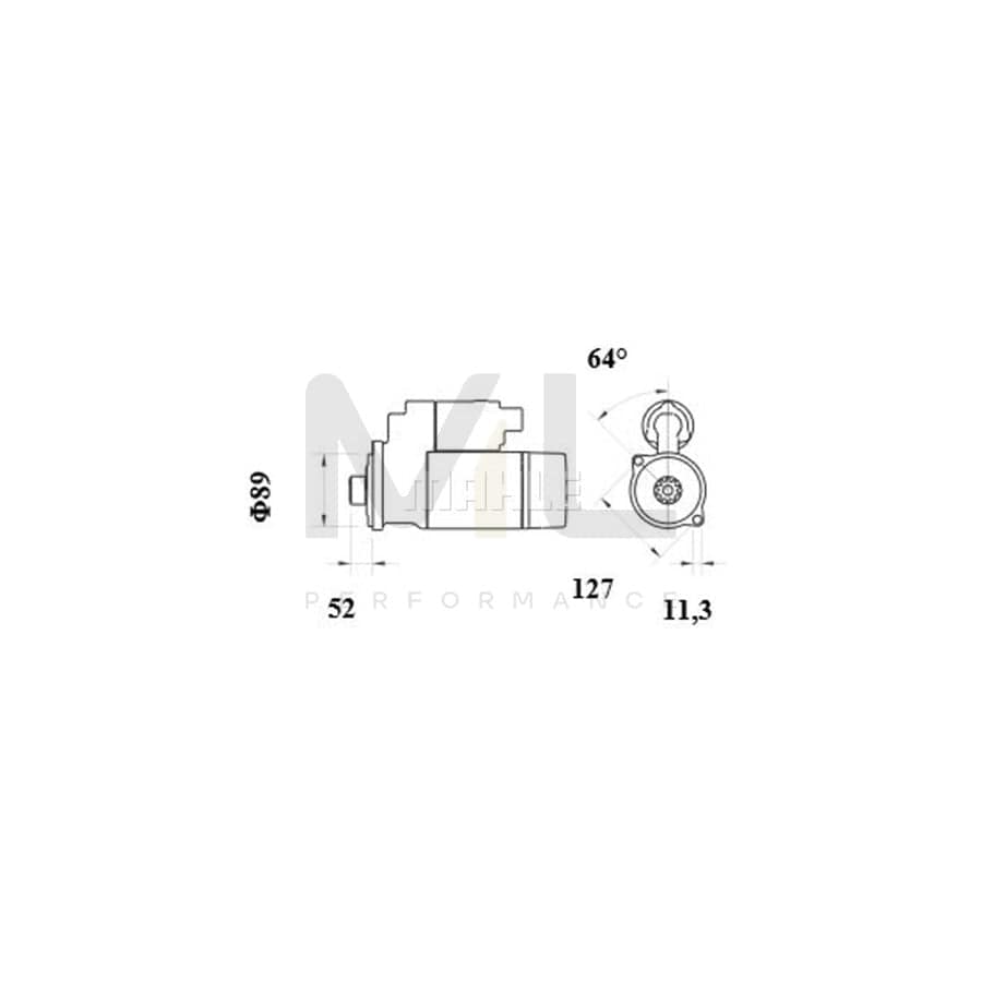 MAHLE ORIGINAL MS 969 Starter motor 12V 2,5kW, Teeth Quant.: 13 | ML Performance Car Parts