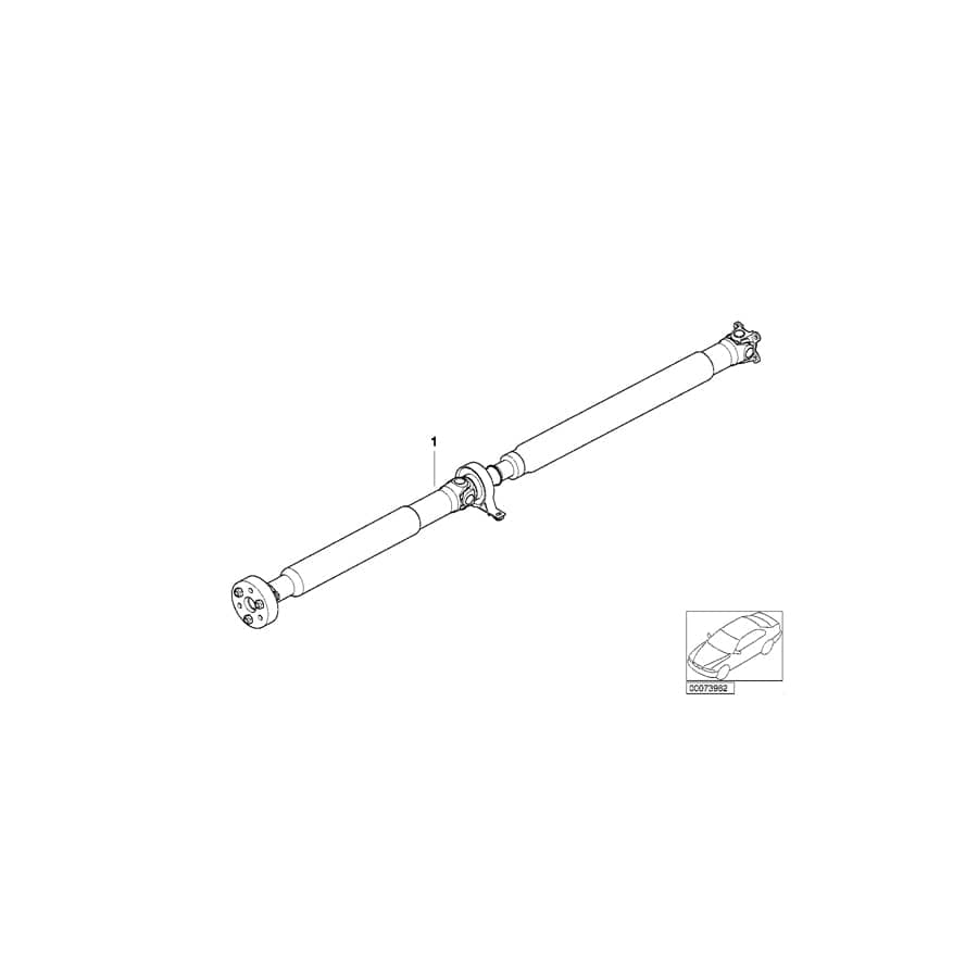 Genuine BMW 26111229551 E46 Manual Drive Shaft Transmission L=1608MM (Inc. 320Ci & 320i) | ML Performance UK Car Parts