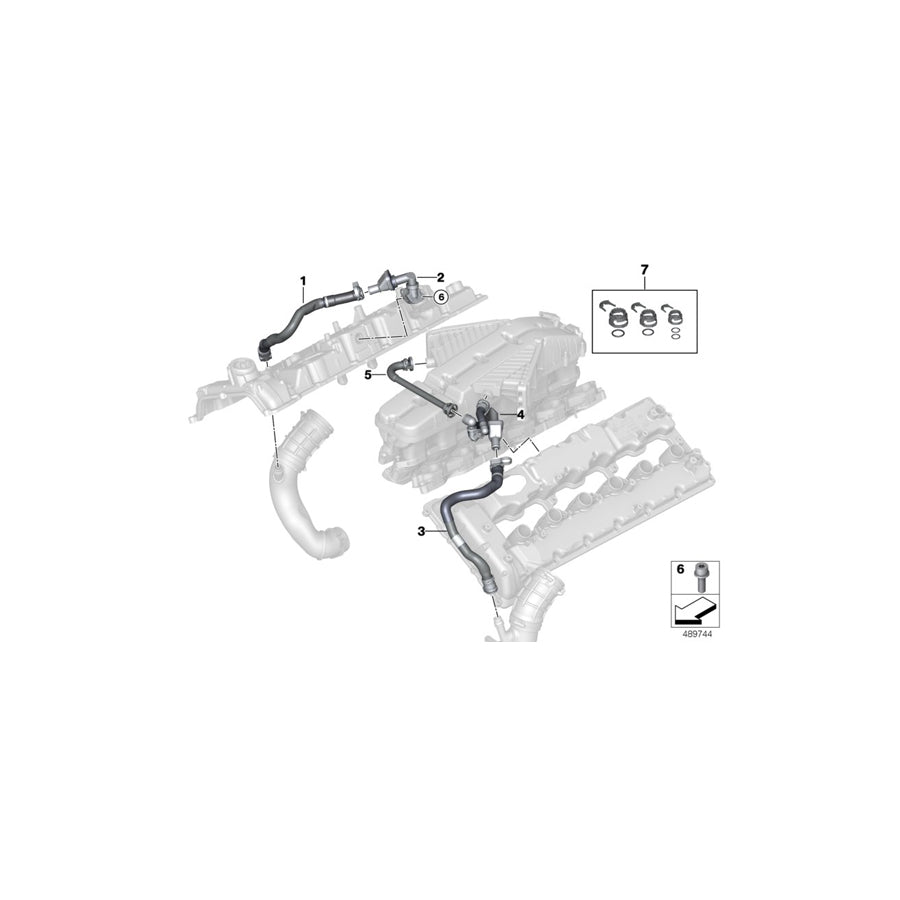 Genuine BMW 11158650811 G12 EWB RR31 Vent Pipe Zyl. 1-6 (Inc. Cullinan Black Badge, Phantom & Phantom EWB) | ML Performance UK Car Parts