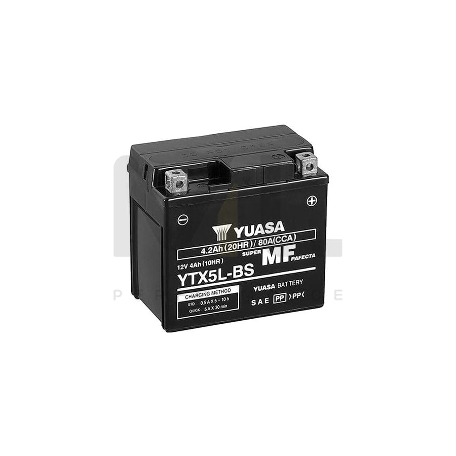 Yuasa YTX5L-BS 12v VRLA Motorbike & Motorcycle Battery | ML Performance UK Car Parts