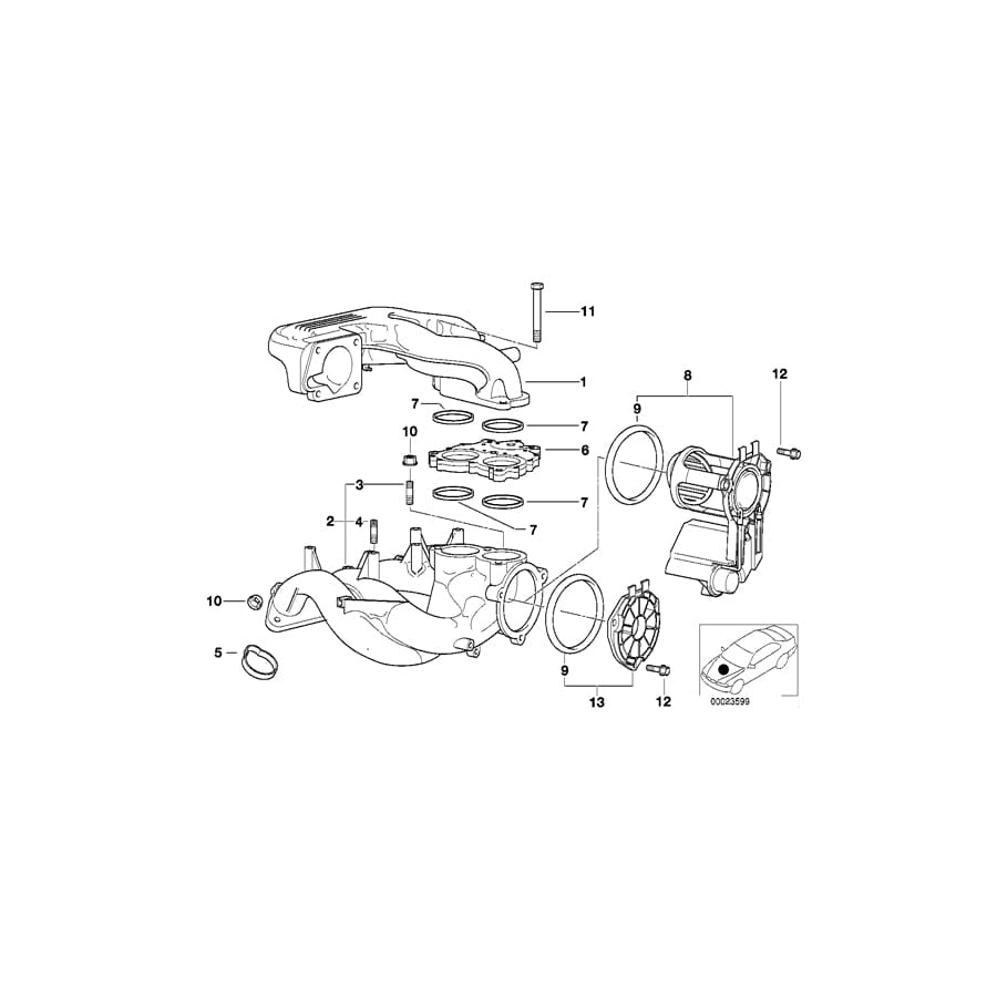 Genuine BMW 11611438822 E46 E36 Stud Bolt (Inc. 316Ci, Z3 1.9 & 318i) | ML Performance UK Car Parts