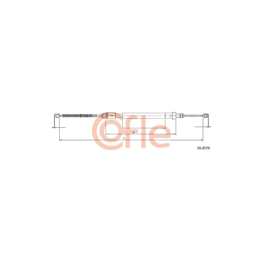 Cofle 10.4576 Hand Brake Cable For Citroën Xsara