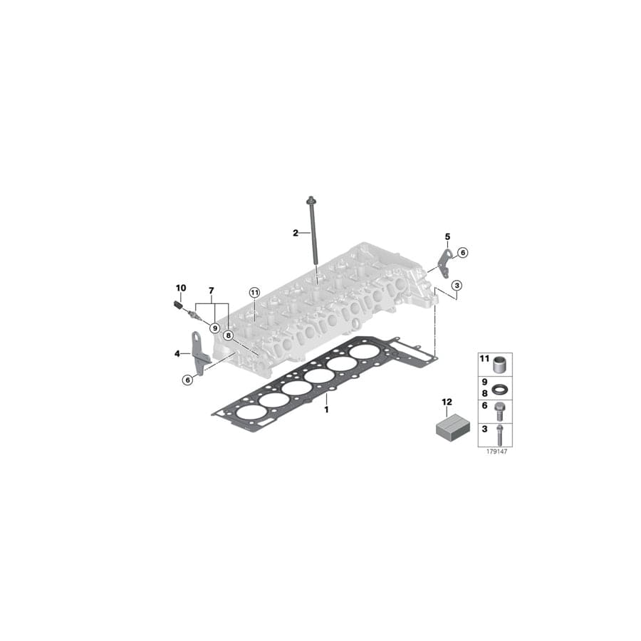 Genuine BMW 11127809756 F10 E92 F01 Cylinder Head Gasket Asbestos-Free 2-LOCH (Inc. X6 30dX, 730d & 330xd) | ML Performance UK Car Parts
