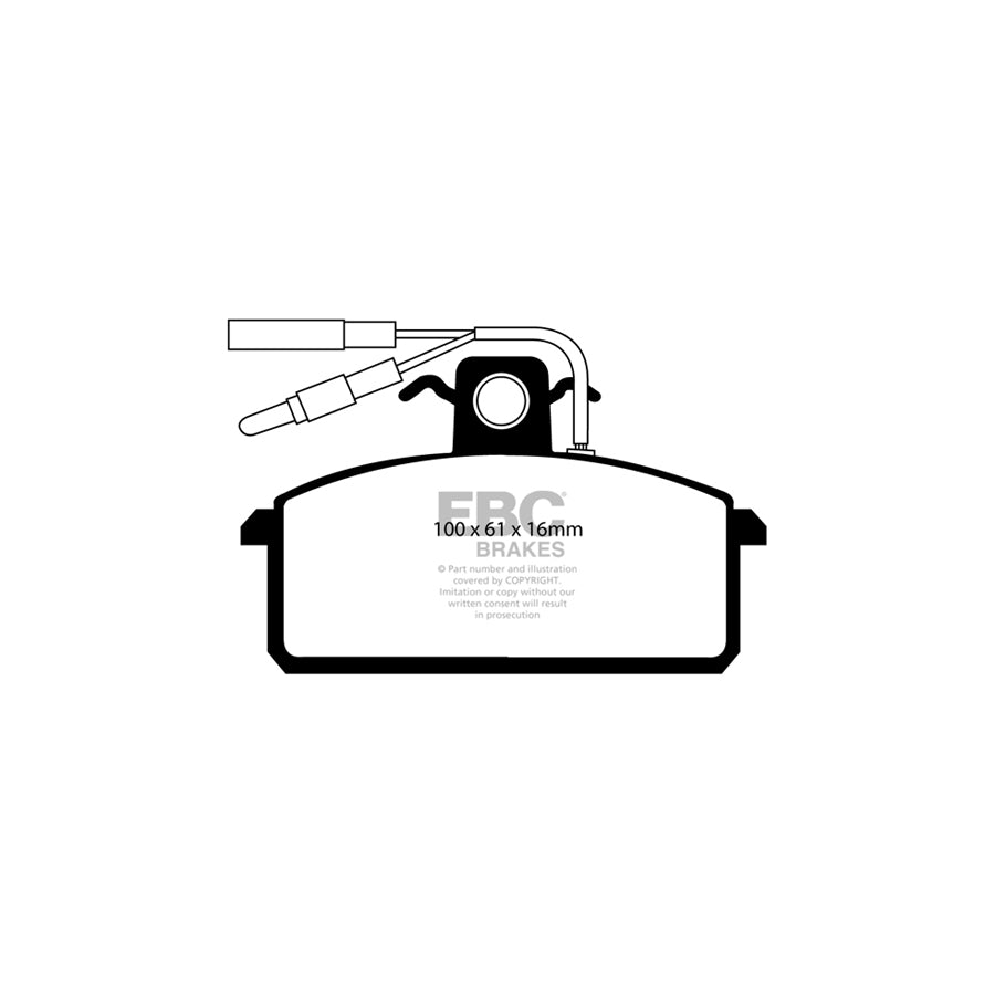 EBC DP410/2 Lancia Ultimax Front Brake Pads - Bendix Caliper (Inc. Delta & Prisma) 2 | ML Performance UK Car Parts