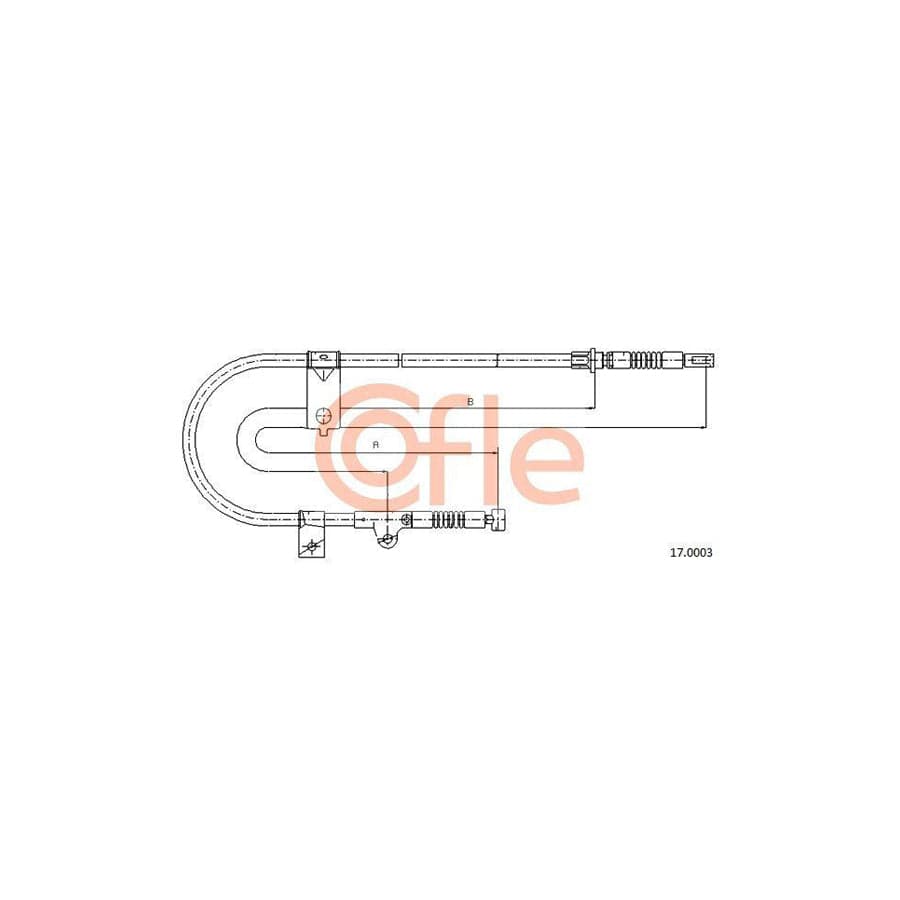 Cofle 92.17.0003 Hand Brake Cable For Nissan Micra Ii Hatchback (K11)