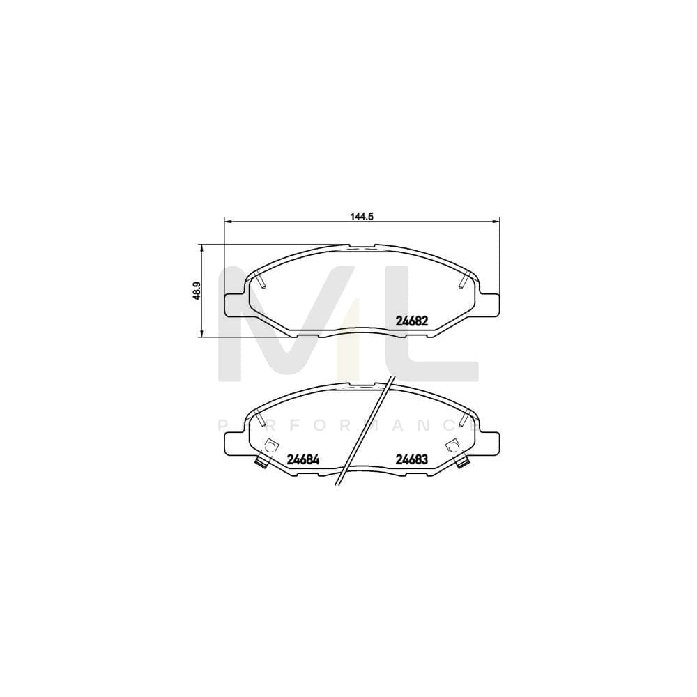 Brembo P 56 088 Brake Pad Set With Acoustic Wear Warning | ML Performance Car Parts