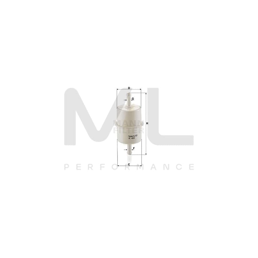 MANN-FILTER WK 4002 Fuel filter for IVECO Daily In-Line Filter | ML Performance Car Parts