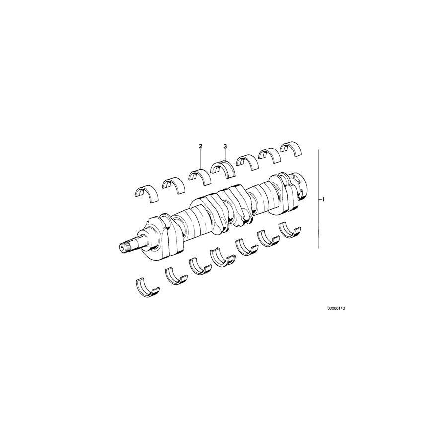 Genuine BMW 11211261036 E34 E28 E24 Guide-Bearing Shell Blue 59,75MM(+0,25) (Inc. 3.0CS, 635CSi & 535i) | ML Performance UK Car Parts