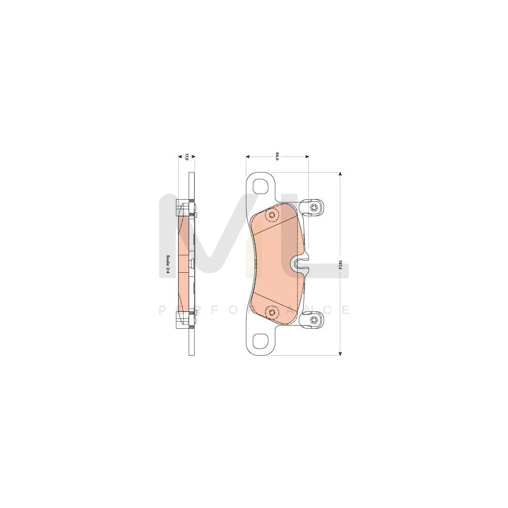 TRW Gdb1876 Brake Pad Set For Porsche Cayenne (92A) Prepared For Wear Indicator | ML Performance Car Parts