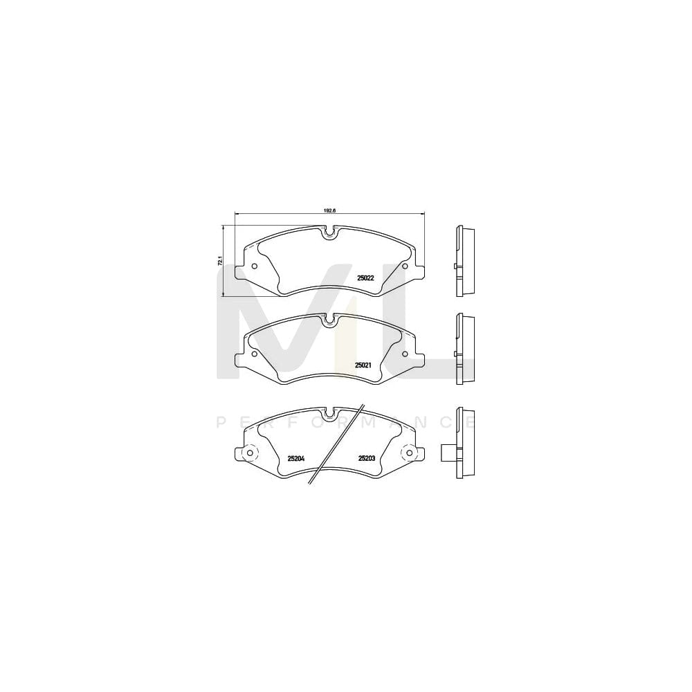 Hella 8DB 355 015-551 Brake Pad Set Prepared For Wear Indicator, With Brake Caliper Screws, With Accessories, With Counterweights | ML Performance Car Parts