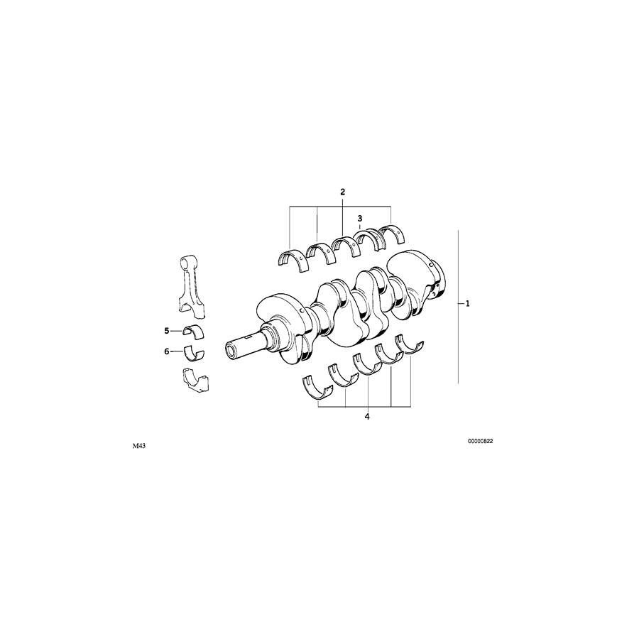 Genuine BMW 11211247629 E34 E36 At-Crankshaft With Bearing Shells (Inc. 518g, 518i & Z3 1.8) | ML Performance UK Car Parts