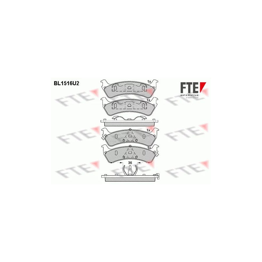 Fte BL1516U2 Brake Pad Set For Ford Usa Explorer Mk2 (Un105) | ML Performance UK Car Parts