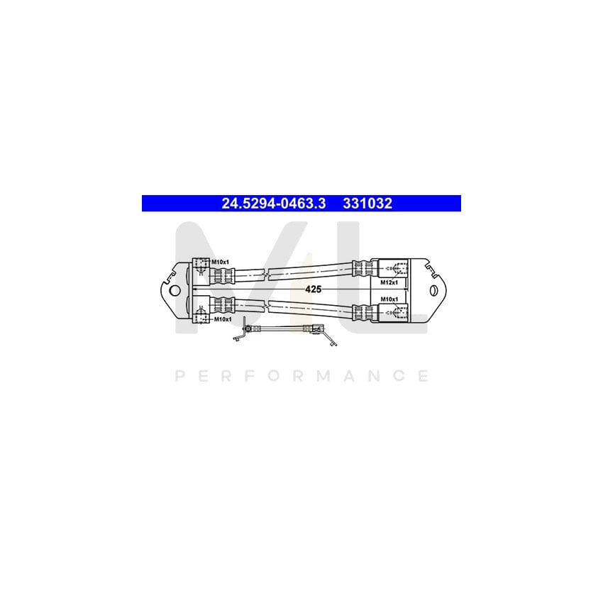 ATE 24.5294-0463.3 Brake Hose for FORD TRANSIT 463mm, M10x1 | ML Performance Car Parts