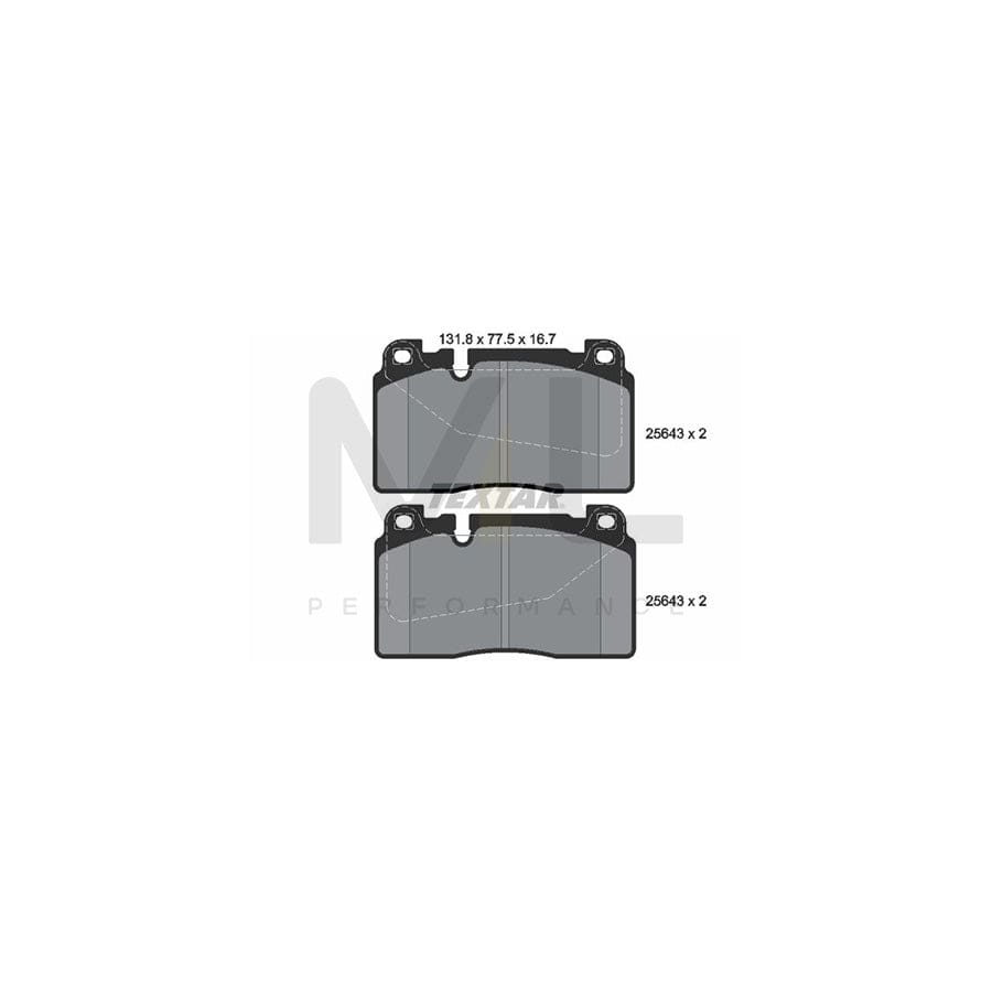 TEXTAR 2564301 Brake pad set prepared for wear indicator | ML Performance Car Parts