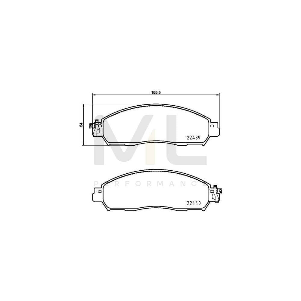 Hella 8DB 355 039-331 Brake Pad Set Incl. Wear Warning Contact | ML Performance Car Parts