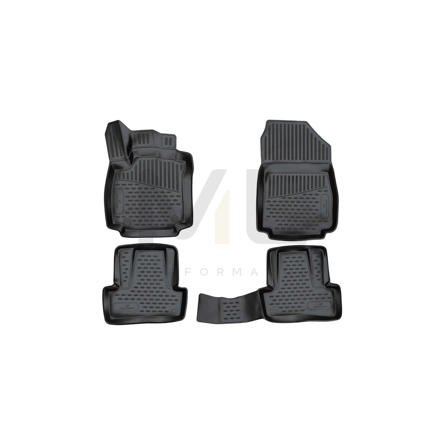 WALSER Tailored, XTR 75163 Floor mat set Elastomer, Front and Rear, Black | ML Performance Car Parts