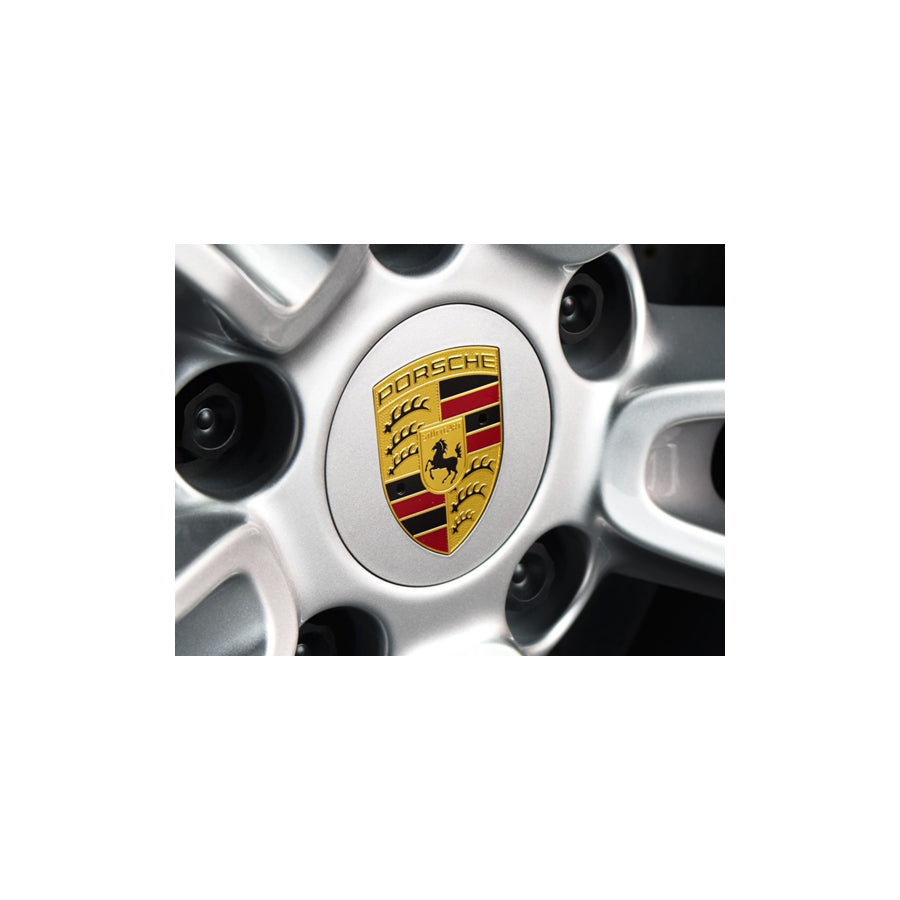 Genuine Porsche Wheel Caps With Coloured Crest (Set Of 4) For Exclusive Design Wheels | ML Performance UK Car Parts