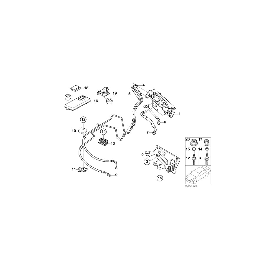 Genuine BMW 37206779605 E65 E66 Collar Screw M6X37 ZNS3 (Inc. 735i, 740d & 750Li) | ML Performance UK