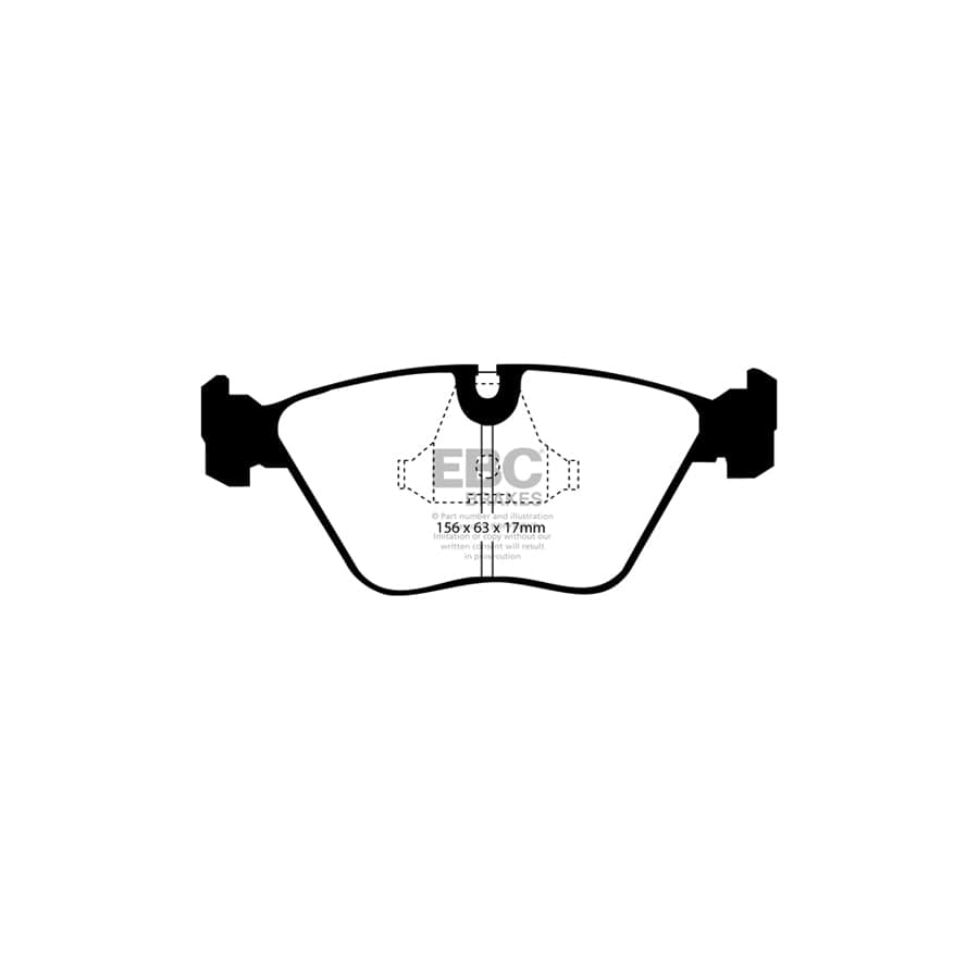 EBC PD11KF996 Daimler Jaguar Greenstuff Front Brake Pad & GD Disc Kit - ATE Caliper (Inc. Six, Sovereign, XJ6, XJR) 2 | ML Performance UK Car Parts