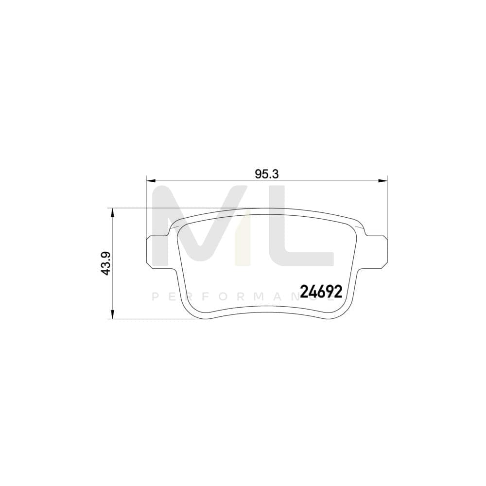 Brembo P 50 107 Brake Pad Set Excl. Wear Warning Contact, With Brake Caliper Screws | ML Performance Car Parts