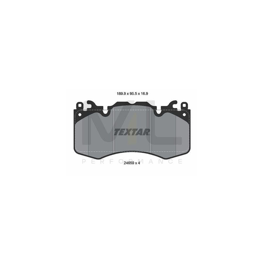 TEXTAR 2465901 Brake pad set not prepared for wear indicator | ML Performance Car Parts