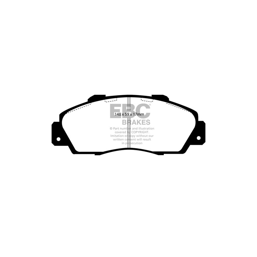 EBC PD11KF1109 Honda Rover Greenstuff Front Brake Pad & GD Disc Kit - Akebono Caliper (Inc. Accord & 600) 2 | ML Performance UK Car Parts