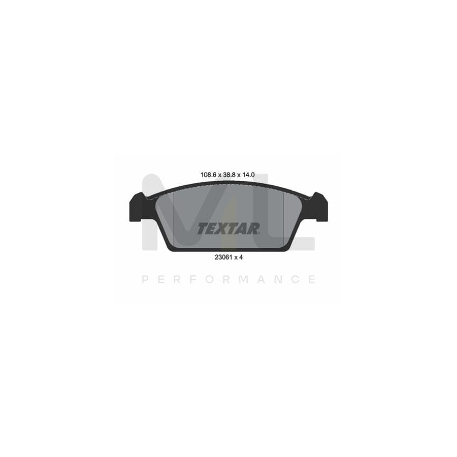 TEXTAR 2306101 Brake pad set not prepared for wear indicator | ML Performance Car Parts