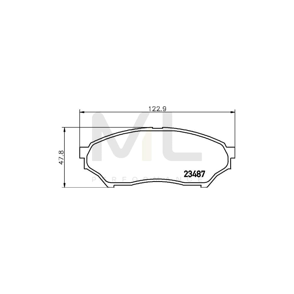 Hella 8DB 355 009-521 Brake Pad Set Not Prepared For Wear Indicator | ML Performance Car Parts