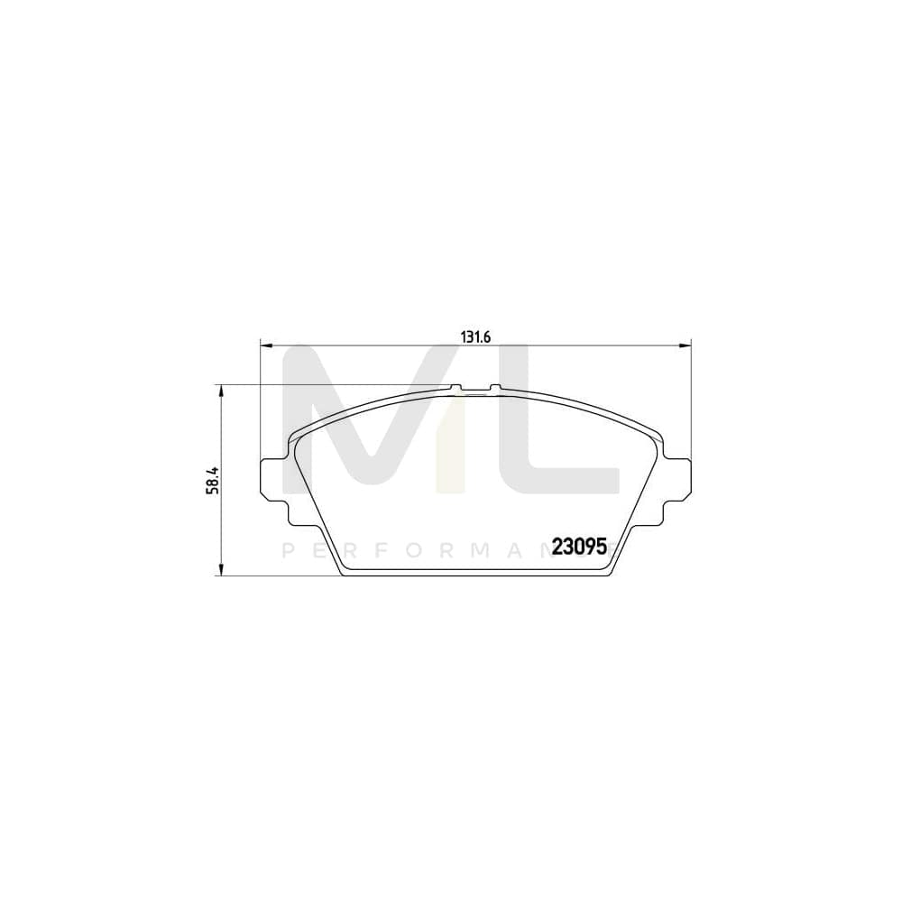 Brembo P 56 044 Brake Pad Set Excl. Wear Warning Contact | ML Performance Car Parts