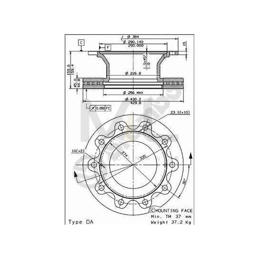 BREMBO 09.8472.10 Brake Disc Internally Vented | ML Performance Car Parts