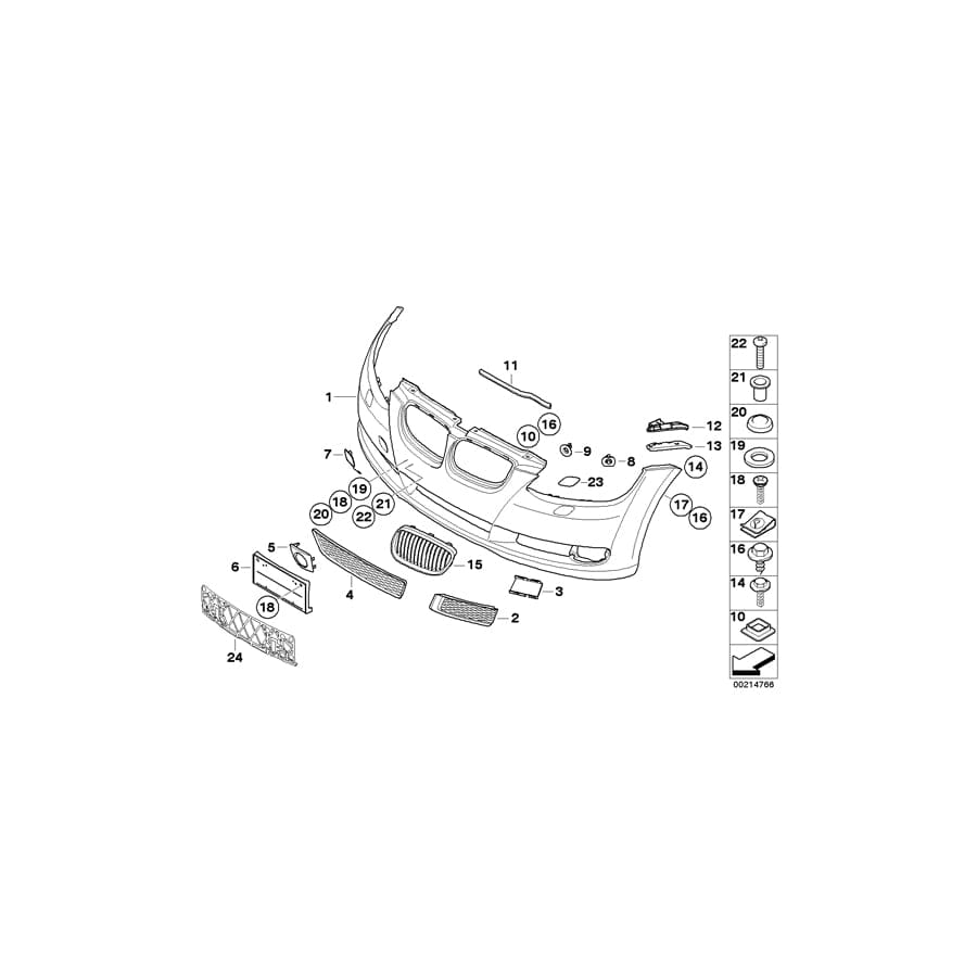 Genuine BMW 51117175017 E92 E93 Licence Plate Base (Inc. 323i, 325i & 330xd) | ML Performance UK Car Parts