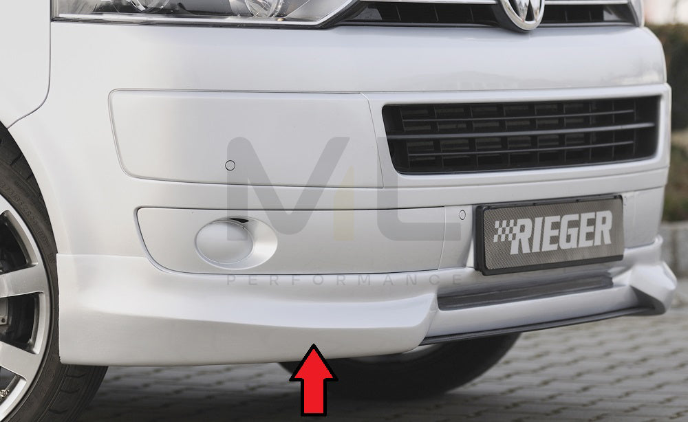 Rieger 00059255 VW T5 Front Splitter 1 | ML Performance UK Car Parts